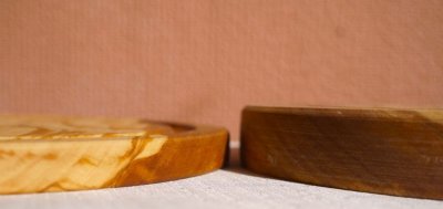 画像3: 丸いプレート（厚1.5ｃm）イタリア　オリーブの木で作られた手作りのキッチン雑貨。直径２１ｃｍ